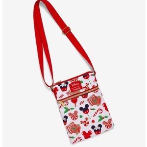 NWT
Loungefly Disney Mickey Mouse Holiday Treats Passport Crossbody Bag
